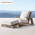 Outdoor Teak Wood Sofa Beach Sunscreen Courtyard Balcony Villa Waterproof Sofa Chair