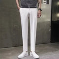 Men's Straight Suit Pants Summer Men's Cropped Trousers Business Casual Sagging  Trousers Leisure Pants Holiday