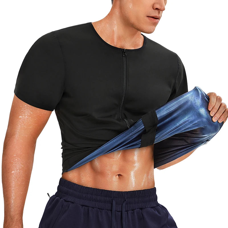 Wholesale Workout Fat Burning Professional Boxing Sauna Suit Bodybuilding Men Sauna Tshirt