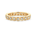 LOZRUNVE Wholesale 925 Sterling Silver Jewellery 18K 14K Gold Plated Square CZ Eternity Ring