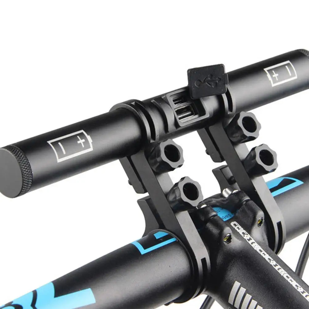 Cycle Zone Bike Handlebar Extender Bracket Aluminum Alloy Rechargeable Mountain Bikes Black Cycling Headlight Lamp Flashlight