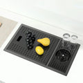 Hidden Nano Black Eco-Friendly Brushed Undermount Small Size Rectangular Single Bowl 304 Stainless Steel Kitchen Sink Cup Washer