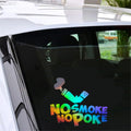 NO SMOKE NO POKE Car Sticker Vinyl Decal Car Truck BumperWindow Laptop Sticker Decor Gift Die Cut Decals Laptop window Glass