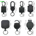 Retractable Keychain Lanyard Heavy Duty Belt Clip Anti Theft Key Chain Straps Hanging Key Ring Telescopic Keychain Carabiner