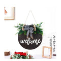 Custom Round Wall Hanging Front Door Wooden Home Decor Welcome Sign Farmhouse Wood Decorations