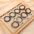 Best-selling Seven-color Natural Stone Tiger Eye Bracelet Adjustable Hand-woven Healing Bead Natural Stone Beaded Bracelets