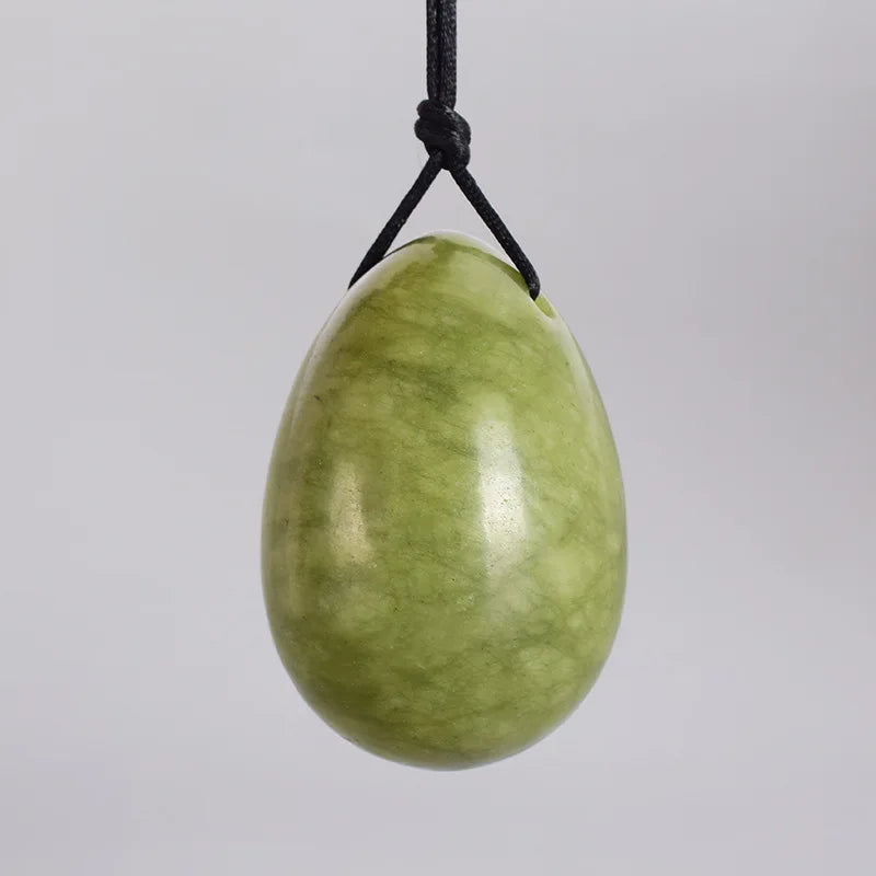 DIY Hot Selling Products Wholesale Yoni Egg Natural Green Xiuyan Jade Large Size Yoni Egg for Women