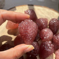 Natural Crystal Stone Hand Made Strawberry Quartz Rose Quartz Strawberry Carving Crystal Crafts for Decoration