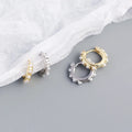 Fashion 18K Gold Plated 925 Sterling Silver Small Pearl Huggie Hoop Earrings for Women