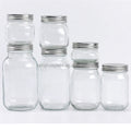Factray Square Round Glass Mason Jars 150ml 250ml 300ml 380ml 500ml 750ml 1000ml Wide Mouth Glass Jam  Honey Pickles Storage Jar