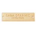 Custom Engraved Name Clothing 2 Holes Tags Zinc Alloy Matte Gold logo Label Plate for Swimwear Accessory