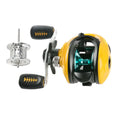 WEIHE Baitcasting Reels 7.0:1 Gear 10 Small Yellow Drip Wheel Metal Fishing Reels / Fishing