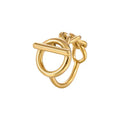 High Quality Women Fashion Jewelry Rings Gold Plated Chain Ring