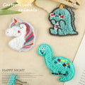 Cute Iron on  Embroidered  Chenille Dinosaurs unicorn  Patches for Kid Clothes Bag Decoration