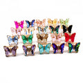 RM1141 Chic Dainty Bling Rhinestone Crystal 18k Gold Plated CZ Micro Pave Butterfly Finger Rings for Women Ladies