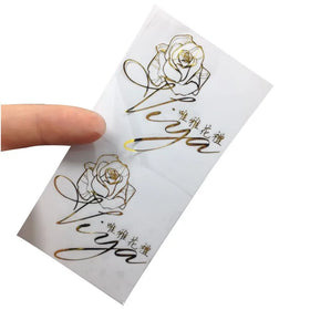 Custom Waterproof Transparent Adhesive Cosmetic Private Packaging Clear Vinyl Label Stickers Perfume Skincare Toothpaste Shampoo