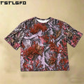 Customize Streetwear Boxy Tee Print Jersey Tshirt Round Neck 100% Cotton Real Tree Camo Graphic Short Sleeve T-Shirt for Men