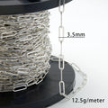 Wholesale 925 Silver Jewelry Necklace Fashion Chain Roll Paper Clip Chain Bulk Silver Chains for Men