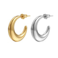 Wholesale Stainless Steel Half Crescent Earring Gold Plated Earring Jewelry for Women China Manufacturer Factory Supplier