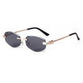 STY8059A Luxury Brand Designer Oval Sunglasses Modern Fashion UV400 Shades Glasses Gradient Rimless Sunglasses