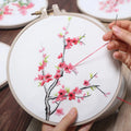Embroidery Starter Kit DIY Cotton Flower Handwork Needlework Cross Stitch Home Decor