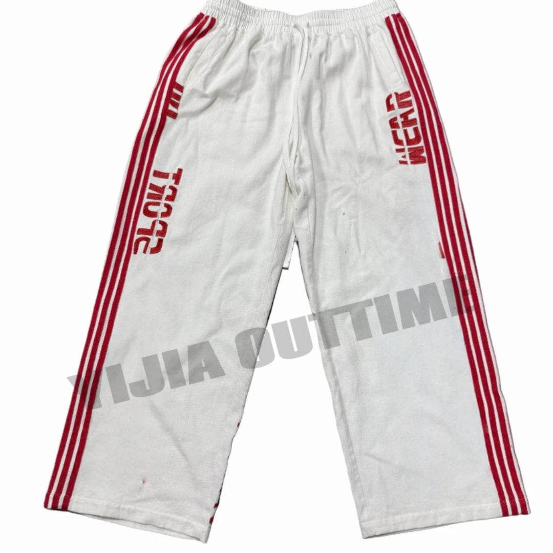 Custom Logo Design Flare Sweat Pants Man Leg Embroidery Fleece Streetwear Jogger Flare Sweatpants Men