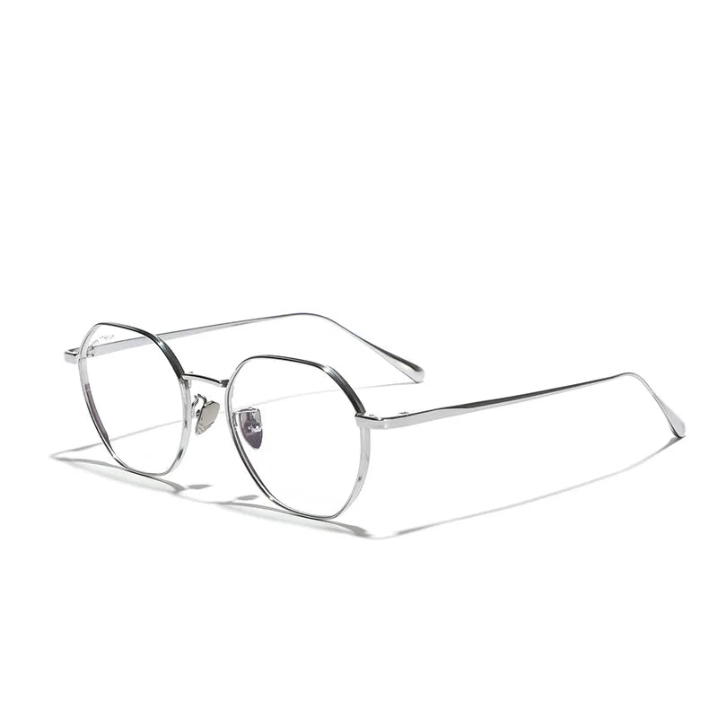 2025 Men's Fashion Square Titanium Alloy Eyeglasses Frames Optical Prescription Eyewear Women's Retro Myopia Glasses