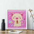 5D Diamond Painting Kits for Kids DIY Full Drill Cartoon Pig Crystal Diamond Painting Embroidery Home Decoration