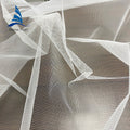 White 71" Stiff Knitted 100% Polyester Lightweight Shrink-Resistant Mesh Fabric Customizable Hot Sale for Bridal Wedding
