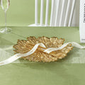 Creative Eco-Friendly 12pcs Glass Fruit Dish Set Simple Shallow Western Food Dessert Plate with Gold Rim for Hotel Party Use