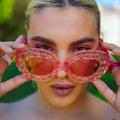 Women Cat Eye Crystal Large Frame Premium Sunglasses Fashion Light Luxury Designer Design Y2K Personalized Funny Party UV400