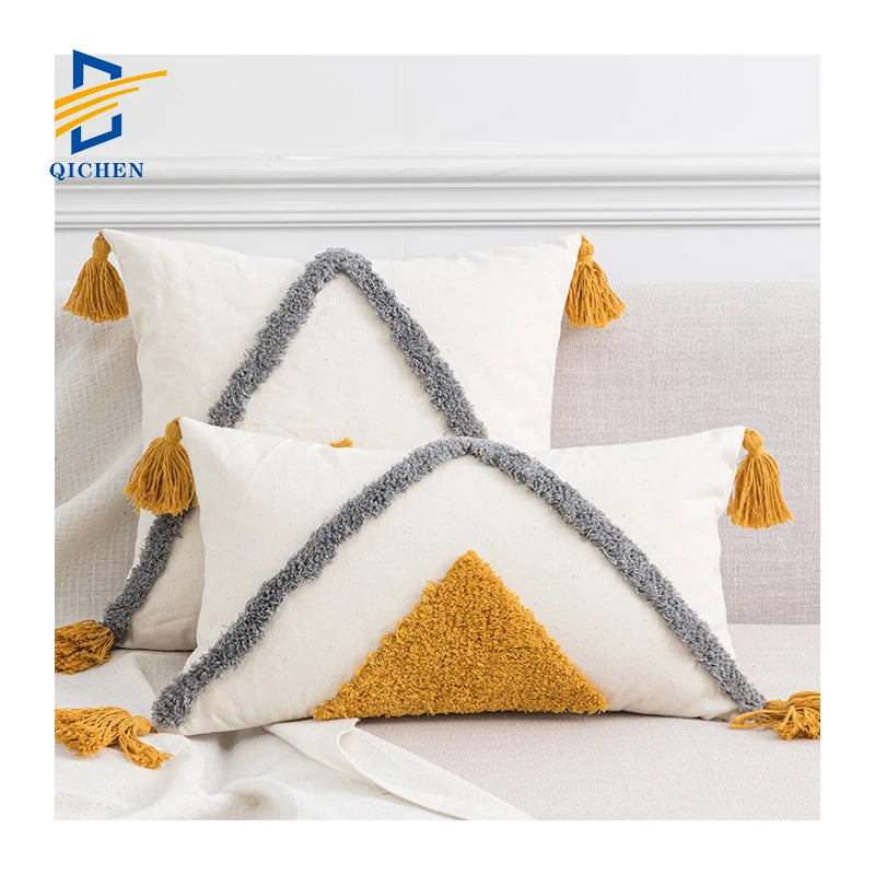 Innermor Home Decor Tufted Cotton Csuhion Cover 45x45 Customization Throw Pillow Case Decorative Pillows for Children's Room