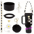 Delivery Fast Flower Straw Topper 7-piece Tumbler Boots Straw Cap Plush Ball Chain  Decorative  Cup Accessories for 40oz  Charme