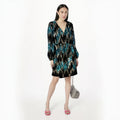 Elegant Long Sleeves Dress for Date Sequin Prom Dress Short Evening Dress for Women