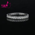Luxury Moissanite Diamond Eternity Rings Women Jewelry Wedding Band Ring Classic Claw Setting Silver 925 Moissanites Close Ring