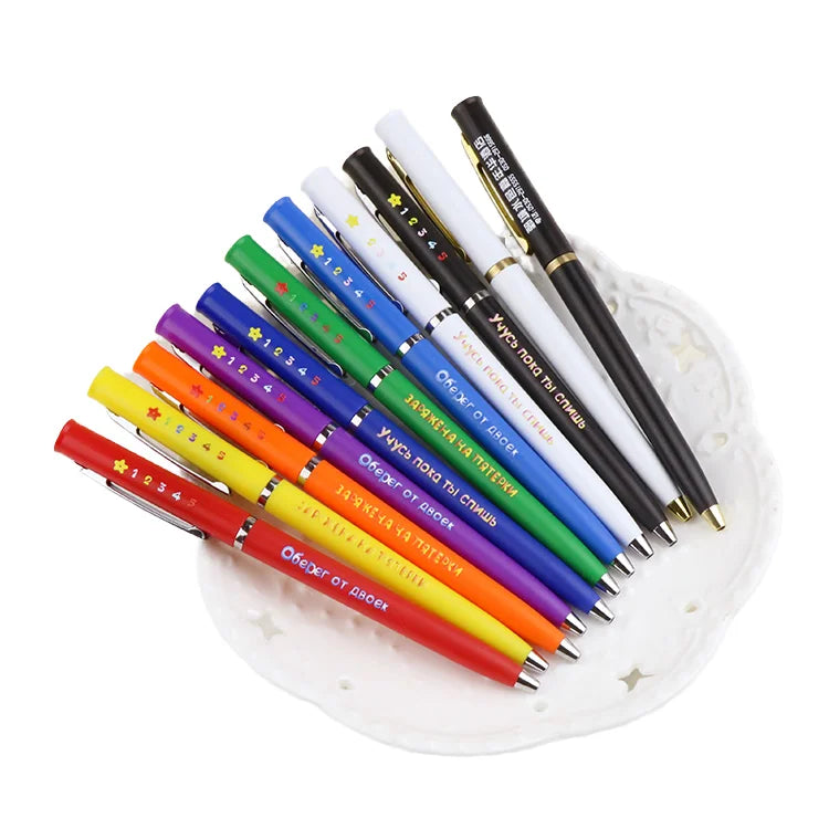 Hot Sale Custom Logo Printed 1.0mm Ballpoint Pen Simple Plastic New Promotion Gift