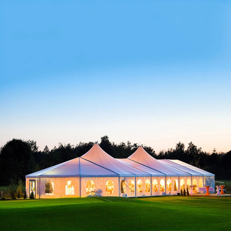Luxury Glass Wall Polygonal Outdoor Wedding Party Marquee Tent