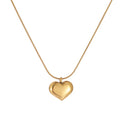 18k Gold-plated love Pendant Necklace Female Collarbone Chain Fashion Simple Peach Heart Lace Couples Gift