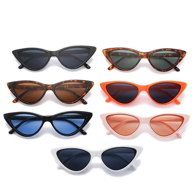 Qmoon Fashion Trend Sunglasses 2023 Men Women Cat Eyes Brand Names Sunglasses PC Black Frame Sunglasses Black Glasses for Men