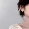 Minimalist Bar Cubic Zirconia 925 Solid Silver  Accessories Luxury Yellow Gold Plated Gift Party Trendy Stud Earrings