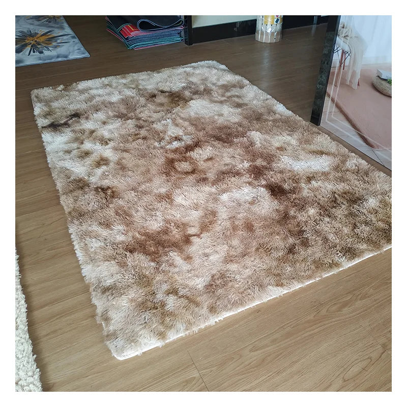 Luxury Shaggy Plush Area Rug Fluffy Warm Jacquard Machine Made Carpet for Living Room and Bedroom