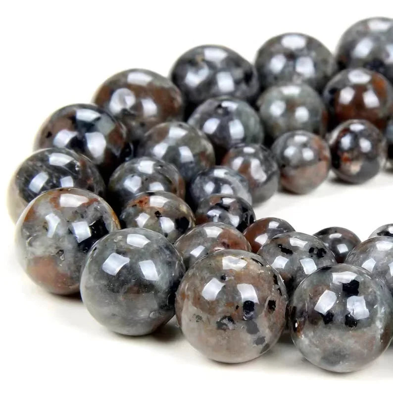 8 10mm Natural Yooperlite UV Reactive Stone Beads American Smoky Beads Gemstone Round Loose Stone Beads for Jewelry Making