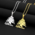 Factory Lebanon Map Chain Necklace Stainless Steel Silver 18K Gold Plated Lebanon Map Pendant with Heart Necklace