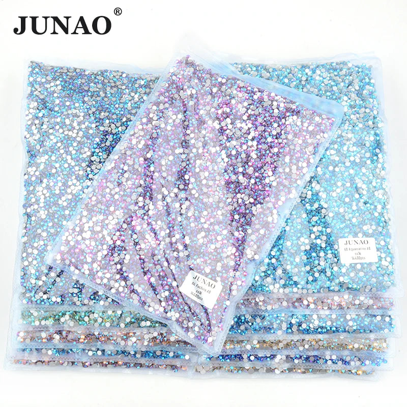 Bulk Packing Ss3 Ss4 SS5 Ss6 Ss8 Ss10 Ss12 Ss16 Ss20 Ss30 Non Hot Fix Strass Wholesale Flatback Glass Crystal Rhinestones