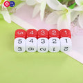 DESKJOY D6 Model 16mm Acrylic Polyhedral Number Dice Rounded Square Shapes Accessory for Board Games RPG DND Gaming