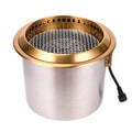 2500W Korean Electric BBQ Grill Commercial Round Stainless Steel for Restaurants Grill