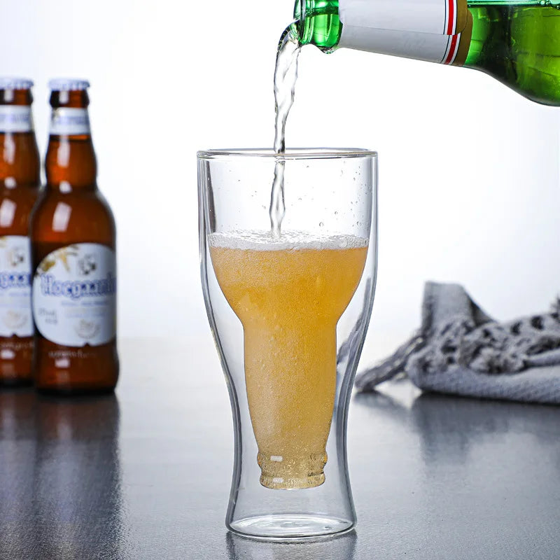 350ml 500ml Best-selling Double Wall Glass Cup Creative Glasses Liqueur Glass Beer Glasses