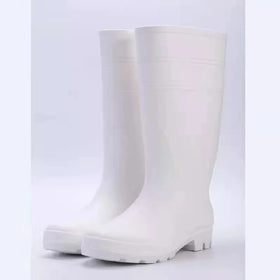 Wholesale High Quality Design Men's Lady's Waterproof Rubber PVC Safety Cheap Rain Boots White