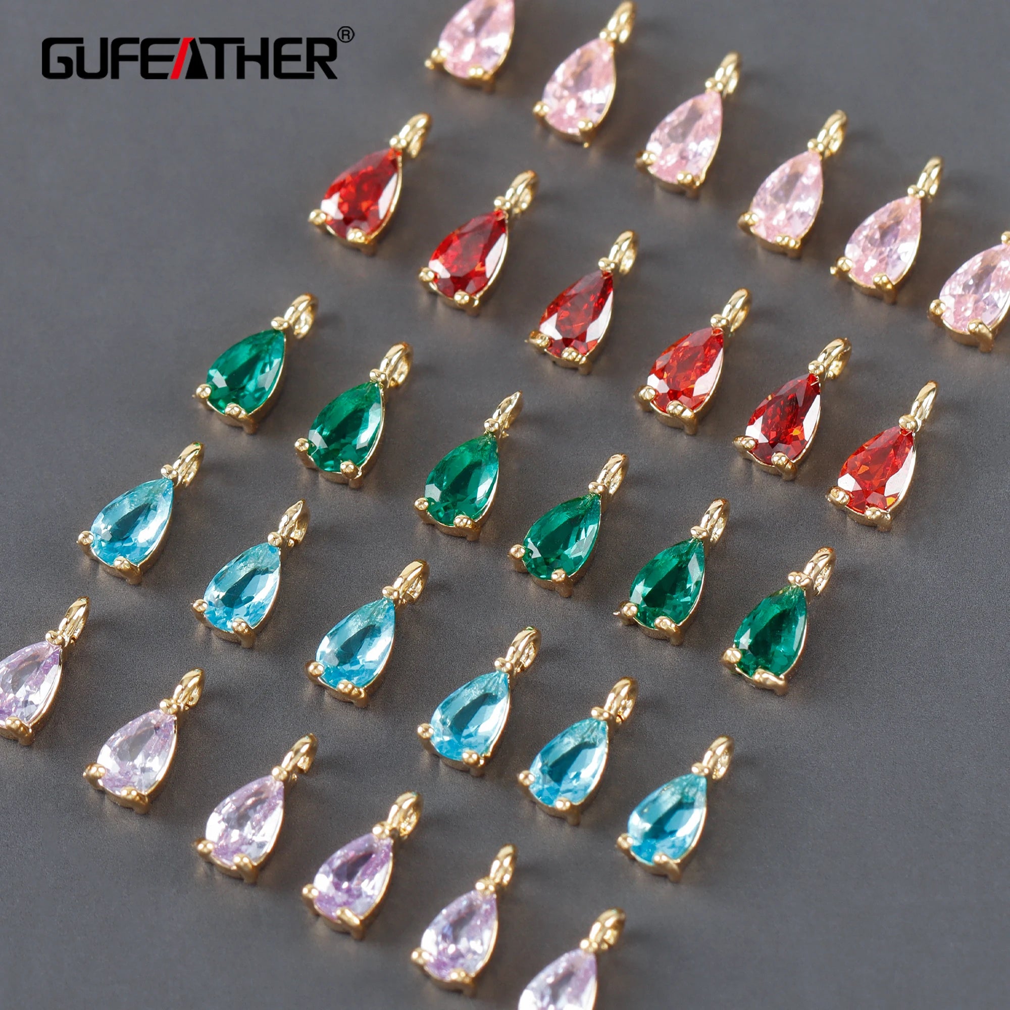 M1089   Jewelry Accessoriespass REACHnickel Free18k Gold Platedcopperzirconsdiy Pendantsmaking Findings20pcs/lot