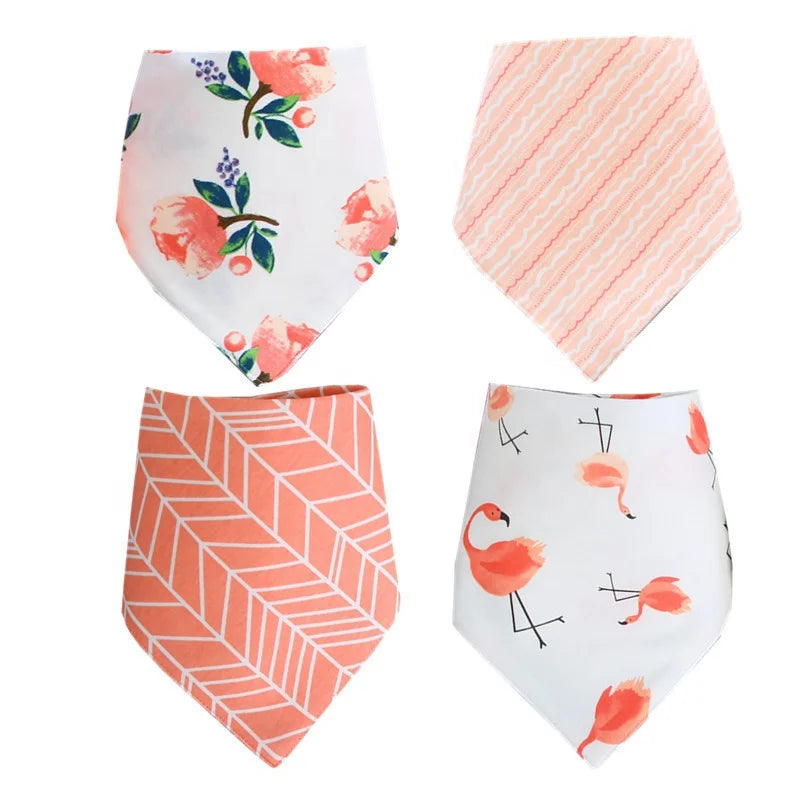 Wholesale Printed Customized Pet Scarf Soft 100% Cotton Double Layer Printed Pet Dog Bandana